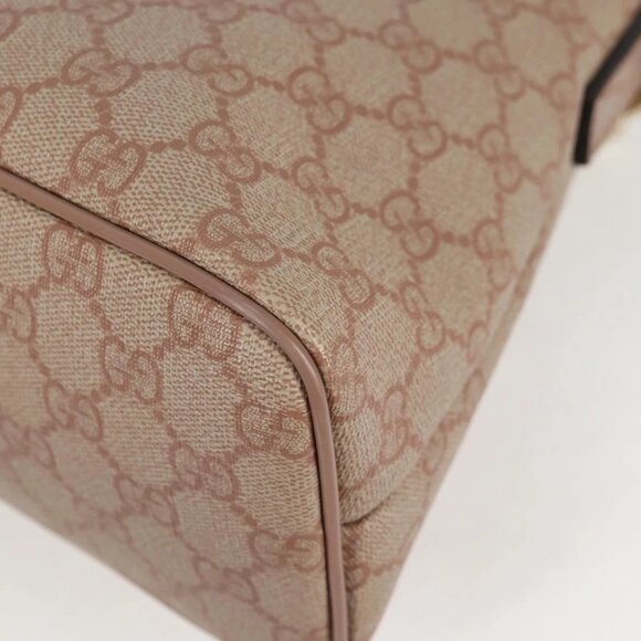 GUCCI GG Supreme Hand Bag PVC 2way Pink Gold 353440 Auth ki5957 - Picture 5 of 16